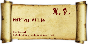 Móry Vilja névjegykártya